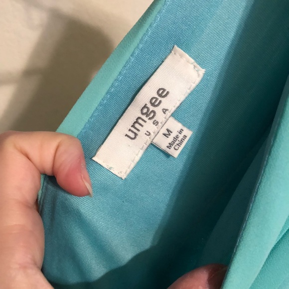 Umgee Pleated Deep-V Dress - Picture 3 of 3